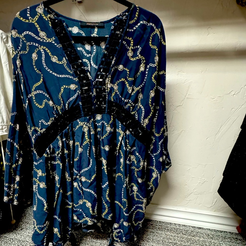 Animale printed gown silk crepe